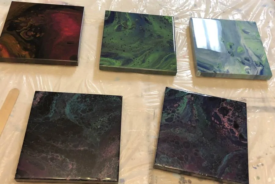 Five Pours with Resin Finish Large