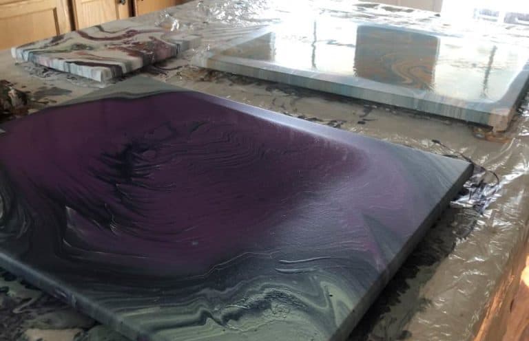 How long do acrylic pours take to dry?